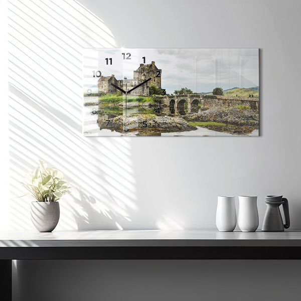 Horizontale Uhr Schloss Eilean Donan in Schottland