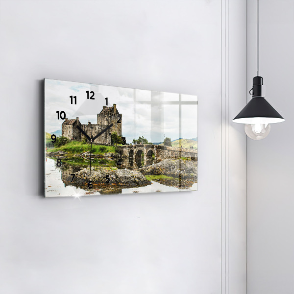 Horizontale Uhr Schloss Eilean Donan in Schottland