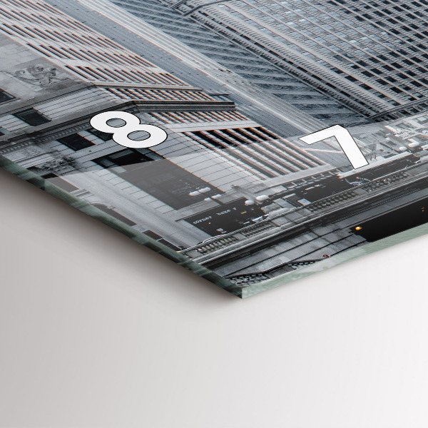 Horizontale Uhr mit motiv Boot mit Panoramablick auf die Stadt