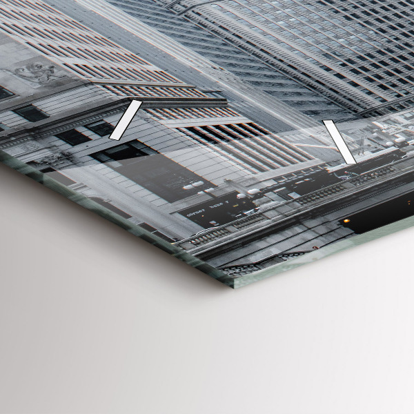 Horizontale Uhr mit motiv Boot mit Panoramablick auf die Stadt