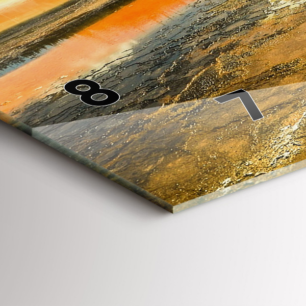 Horizontale Uhr mit motiv See mit Bergen