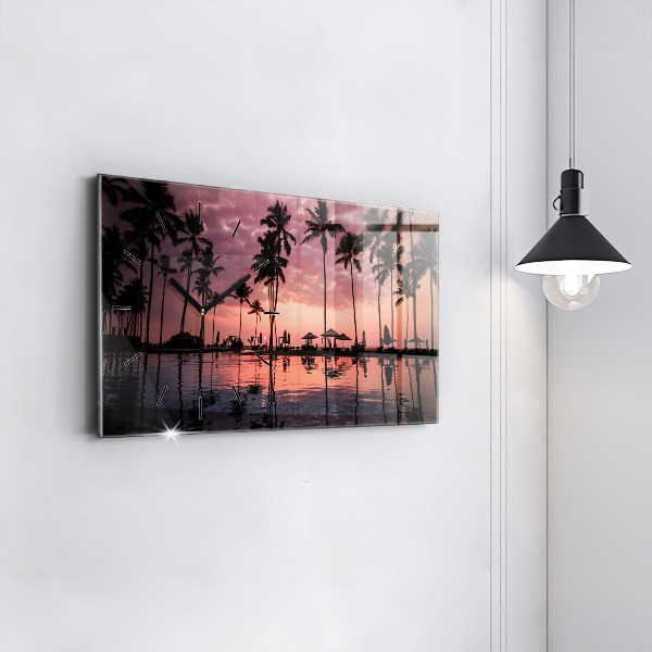 Horizontale Uhr Palmen auf Hawaii