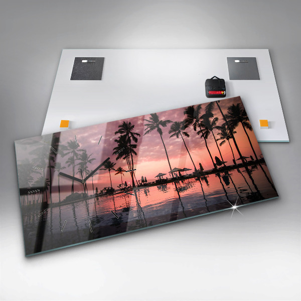 Horizontale Uhr Palmen auf Hawaii