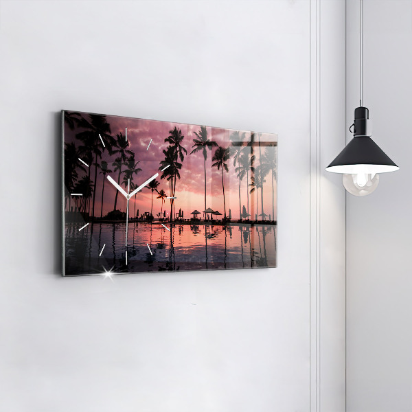 Horizontale Uhr Palmen auf Hawaii