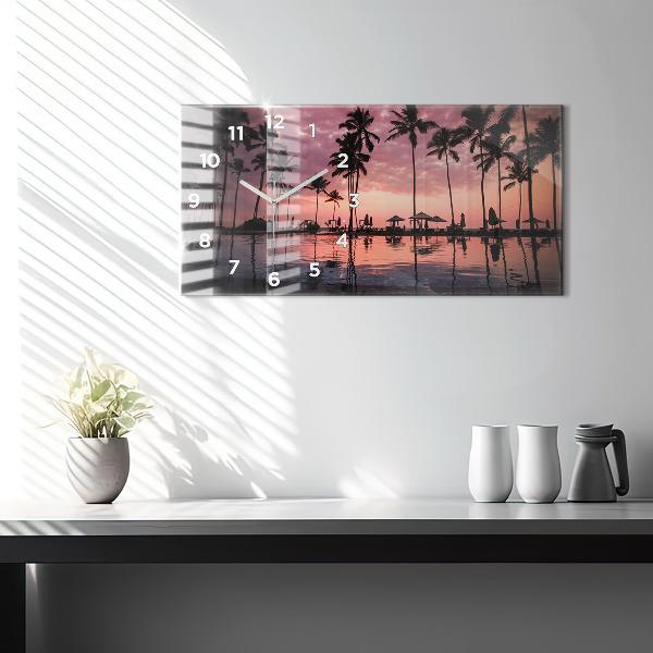 Horizontale Uhr Palmen auf Hawaii