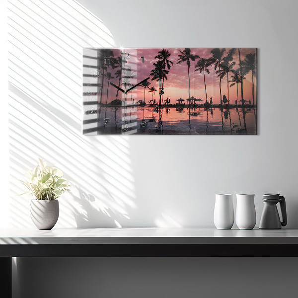 Horizontale Uhr Palmen auf Hawaii