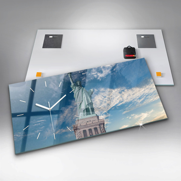 Horizontale Uhr mit motiv Freiheitsstatue New York