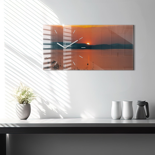 Horizontale Uhr Balaton am Abend