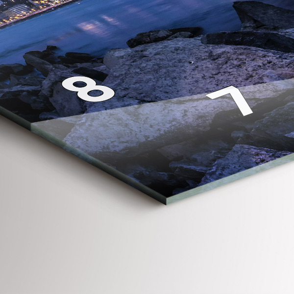 Horizontale Uhr mit motiv Felsenufer unter der Brücke