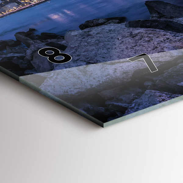 Horizontale Uhr mit motiv Felsenufer unter der Brücke