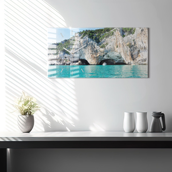 Horizontale Uhr mit motiv Unterwasser-Höhle