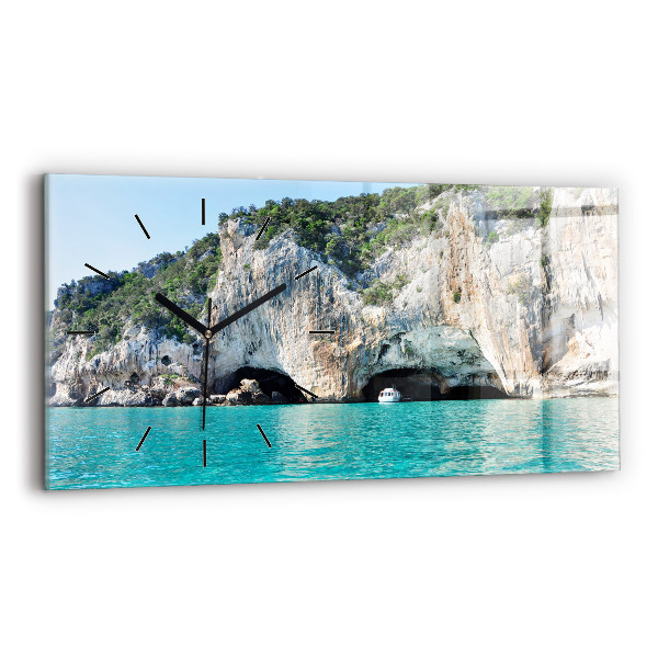 Horizontale Uhr mit motiv Unterwasser-Höhle