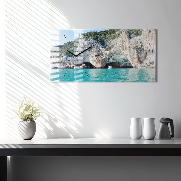 Horizontale Uhr mit motiv Unterwasser-Höhle