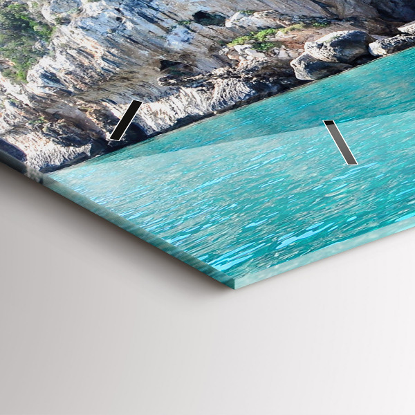 Horizontale Uhr mit motiv Unterwasser-Höhle