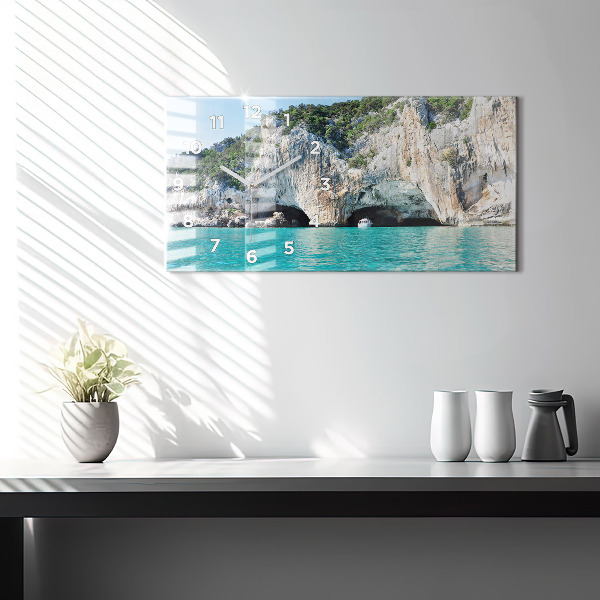 Horizontale Uhr mit motiv Unterwasser-Höhle