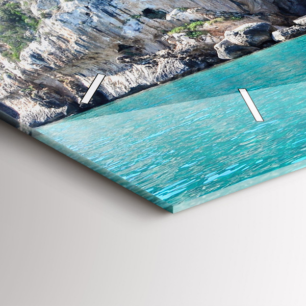 Horizontale Uhr mit motiv Unterwasser-Höhle