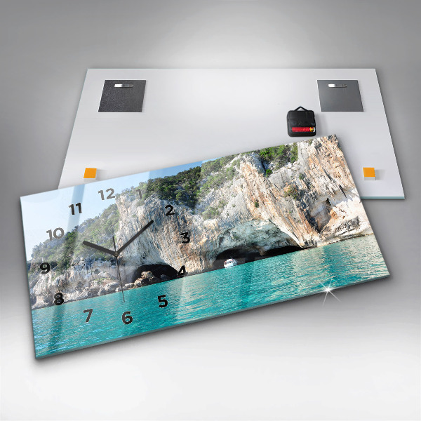Horizontale Uhr mit motiv Unterwasser-Höhle