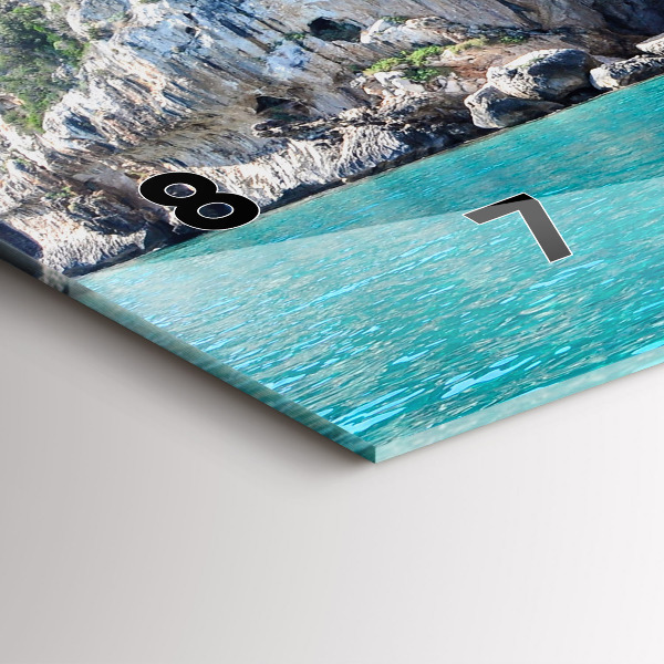 Horizontale Uhr mit motiv Unterwasser-Höhle