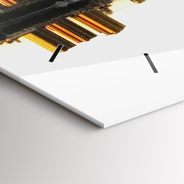 Horizontale Uhr Stadt am Fluss