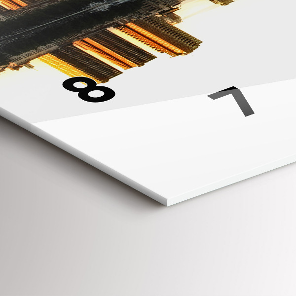 Horizontale Uhr Stadt am Fluss