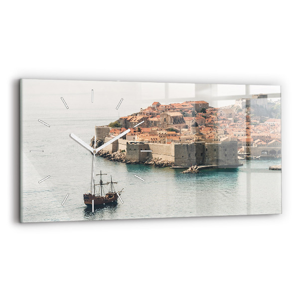 Horizontale Uhr Segelschiff in Dubrovnik