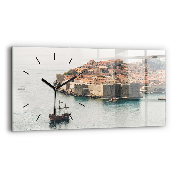 Horizontale Uhr Segelschiff in Dubrovnik