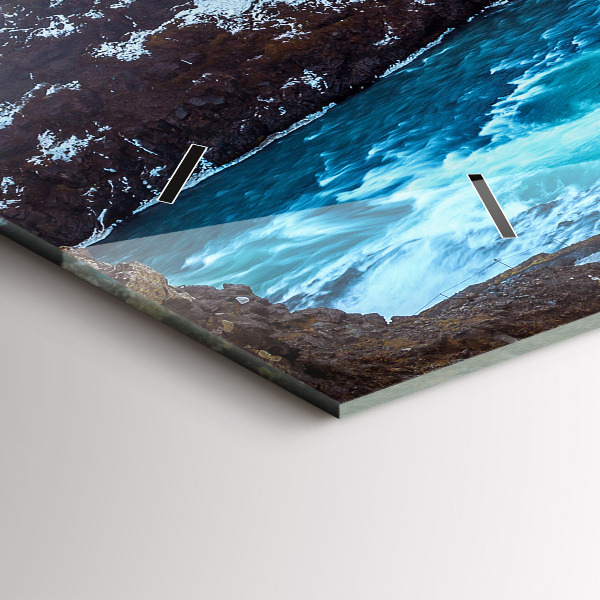 Horizontale Uhr Gullfoss-Wasserfall in Island