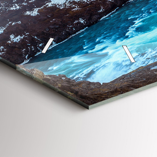 Horizontale Uhr Gullfoss-Wasserfall in Island