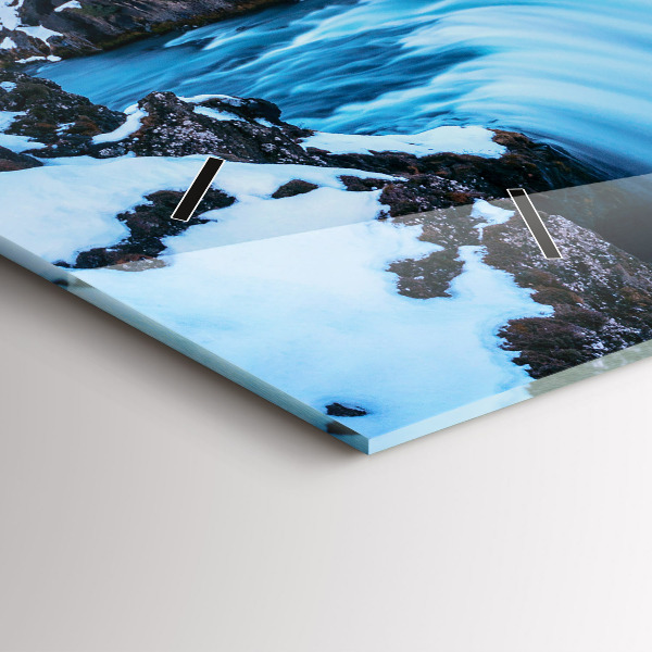 Horizontale Uhr Godafoss-Wasserfall in Island