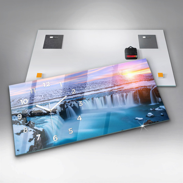 Horizontale Uhr Godafoss-Wasserfall in Island