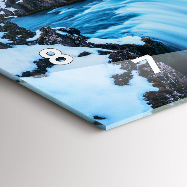 Horizontale Uhr Godafoss-Wasserfall in Island