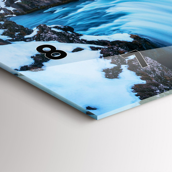 Horizontale Uhr Godafoss-Wasserfall in Island