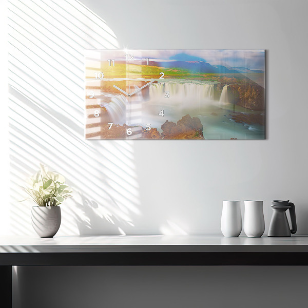 Horizontale Uhr mit motiv Godafoss in Island