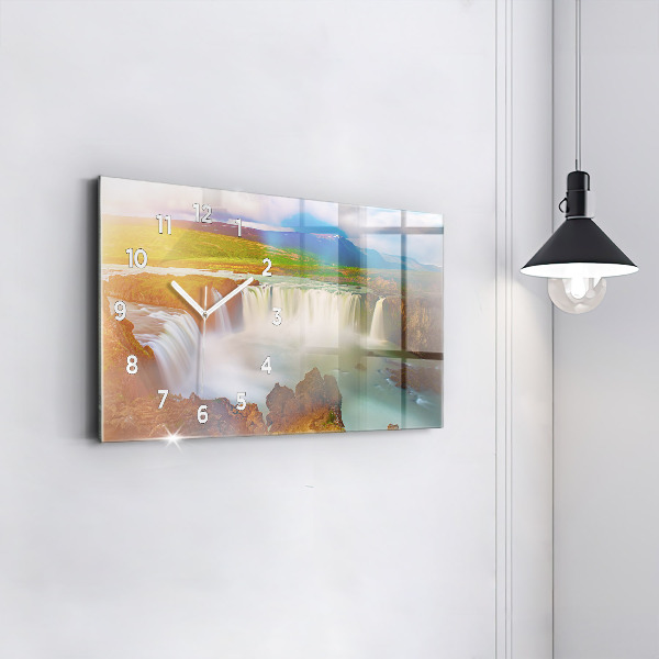 Horizontale Uhr mit motiv Godafoss in Island