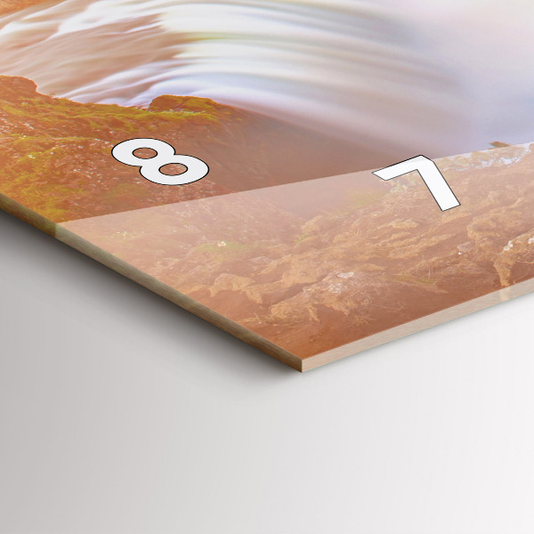 Horizontale Uhr mit motiv Godafoss in Island