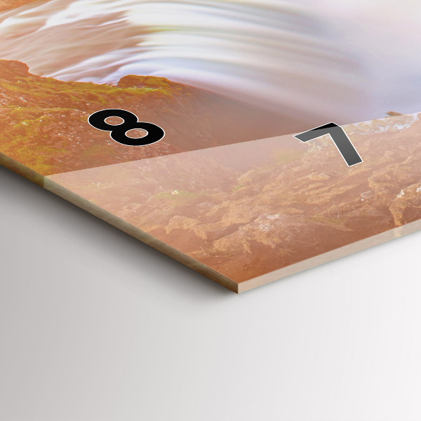 Horizontale Uhr mit motiv Godafoss in Island