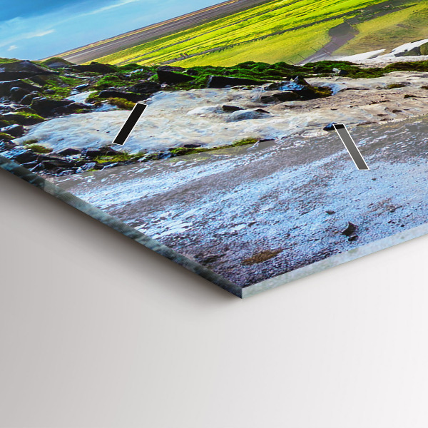 Horizontale Uhr Wasserfall in Island