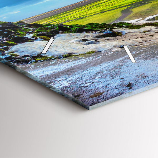 Horizontale Uhr Wasserfall in Island