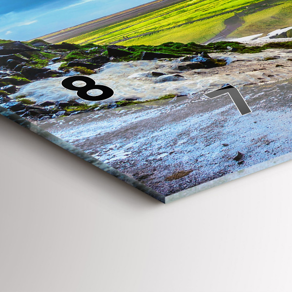 Horizontale Uhr Wasserfall in Island