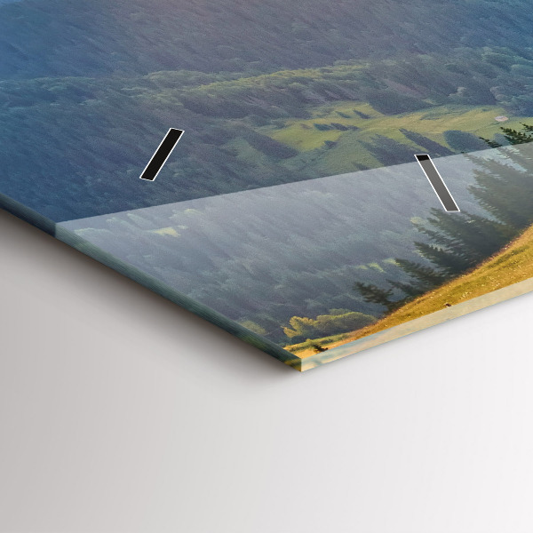 Horizontale Uhr Landschaft mit Wäldern