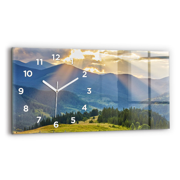 Horizontale Uhr Landschaft mit Wäldern