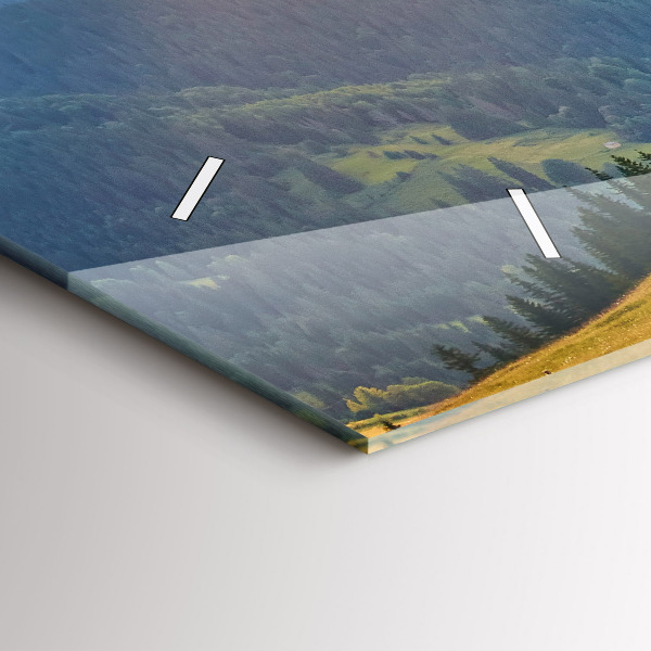 Horizontale Uhr Landschaft mit Wäldern