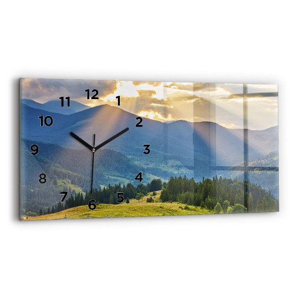 Horizontale Uhr Landschaft mit Wäldern