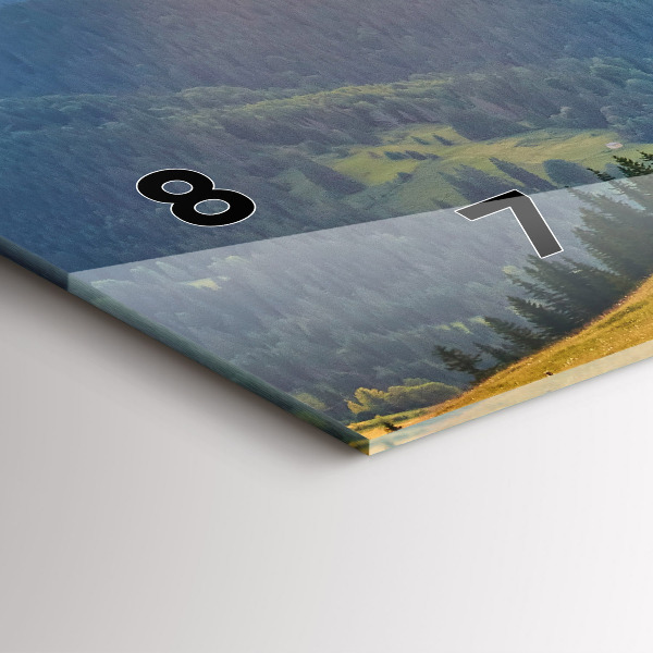 Horizontale Uhr Landschaft mit Wäldern