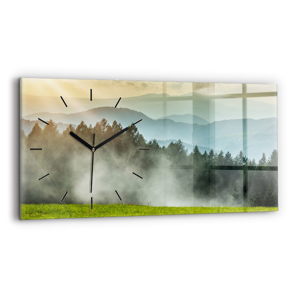 Horizontale Uhr mit motiv Berglandschaft