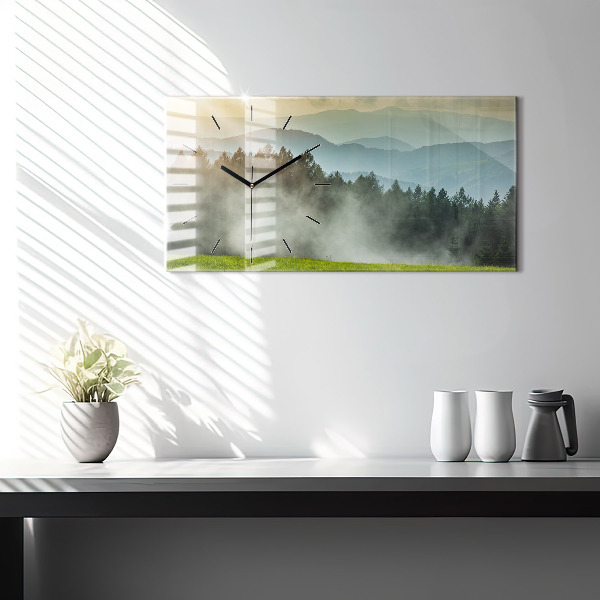Horizontale Uhr mit motiv Berglandschaft