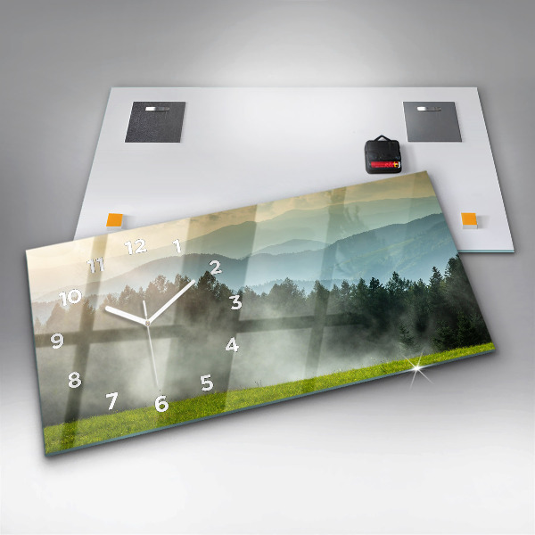 Horizontale Uhr mit motiv Berglandschaft