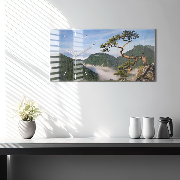 Horizontale Uhr mit motiv Sokolica-Gipfel im Pieniny-Gebirge