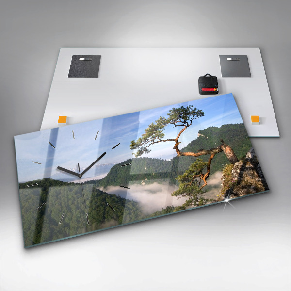 Horizontale Uhr mit motiv Sokolica-Gipfel im Pieniny-Gebirge