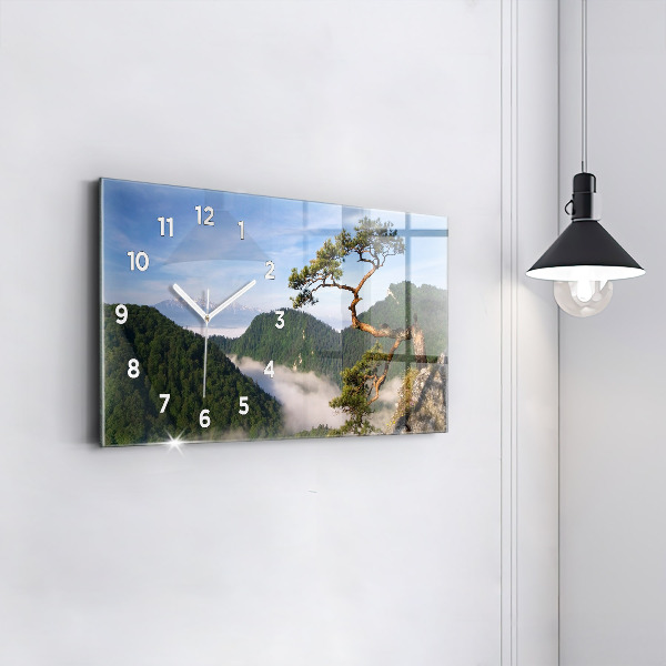 Horizontale Uhr mit motiv Sokolica-Gipfel im Pieniny-Gebirge